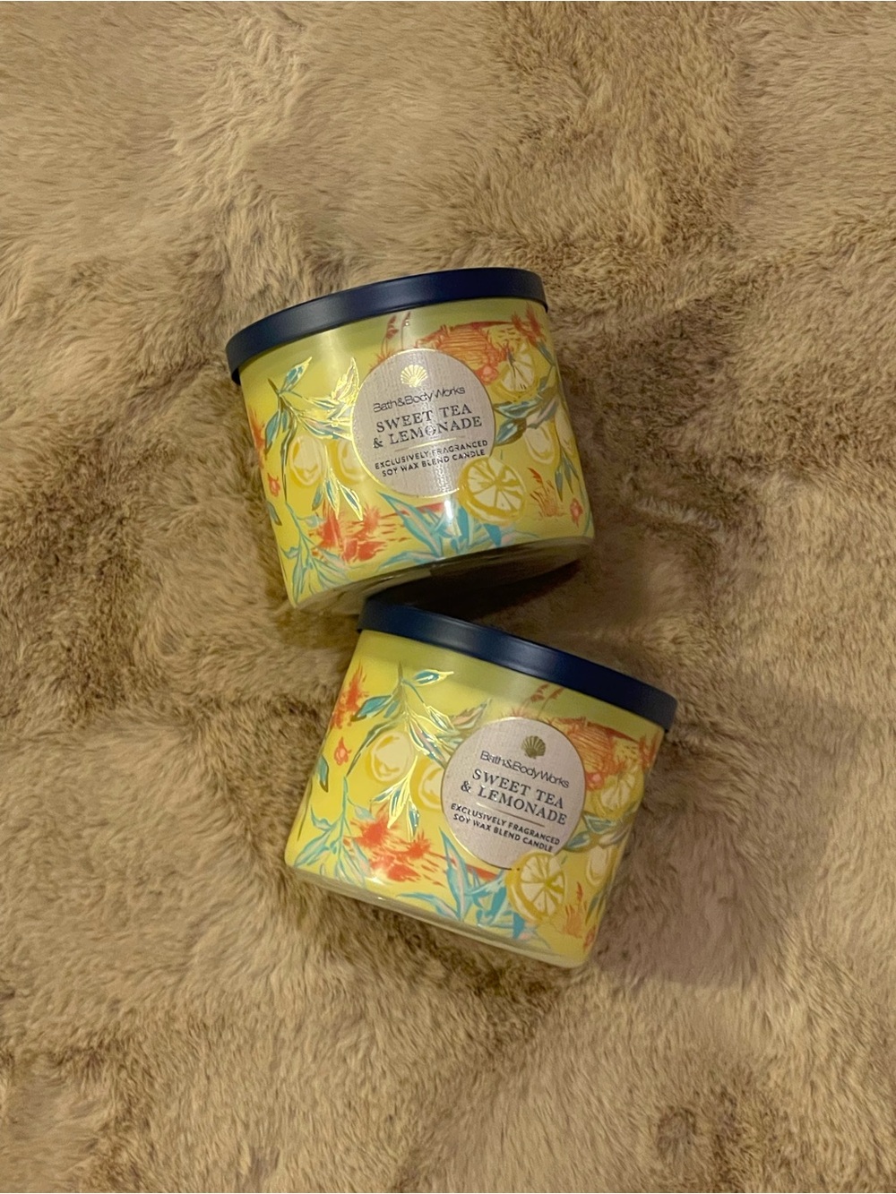 BBW BATH AND BODY WORKS SWEET TEA LEMONADE CANDLE BUNDLE SET 2 BOARDWALK COLLECT
